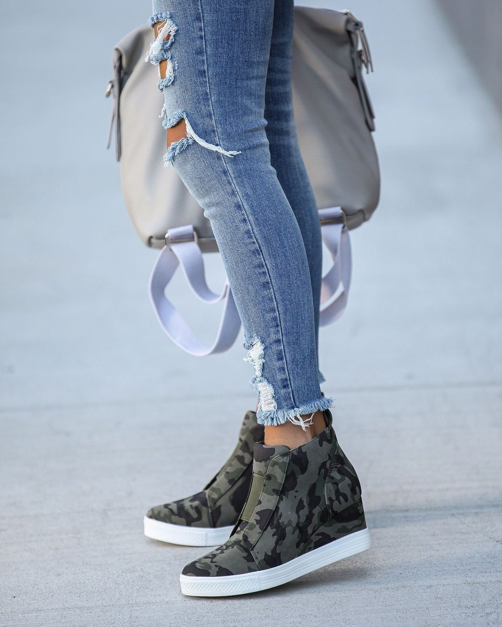 Extra Mile Wedge Sneaker - Camo
