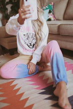 Load image into Gallery viewer, Round Neck Sweatshirt And Tie Dye Lounge Jogger Pants Set
