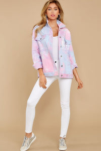 Got It Covered Pink Multi Tie Dye Jacket - Pink
