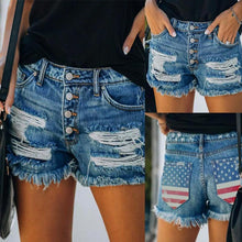 Load image into Gallery viewer, Denim Shorts With Patch Breasts
