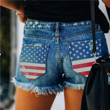 Load image into Gallery viewer, Denim Shorts With Patch Breasts
