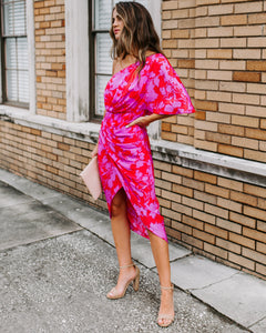 Addicted To Love One Shoulder Midi Dress