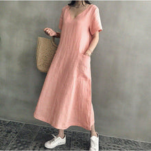 Load image into Gallery viewer, A-Line V-Neck Grey Long Sleeves Homecoming Dress
