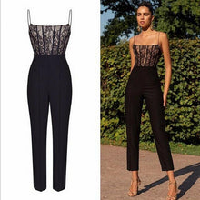 Load image into Gallery viewer, Black  Spaghetti Strap Backless Fashion Long Jumpsuit Pants
