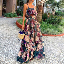 Load image into Gallery viewer, Boho Floral Crop Top &amp; Skirt Set
