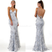 Load image into Gallery viewer, Charming Silver Sparkly Mermaid Popular Newest Prom Dresses
