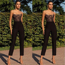Load image into Gallery viewer, Black  Spaghetti Strap Backless Fashion Long Jumpsuit Pants
