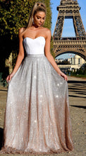 Load image into Gallery viewer, Strapless Sequin Wedding Dress
