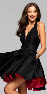 Elegant Deep V Hanging Dress
