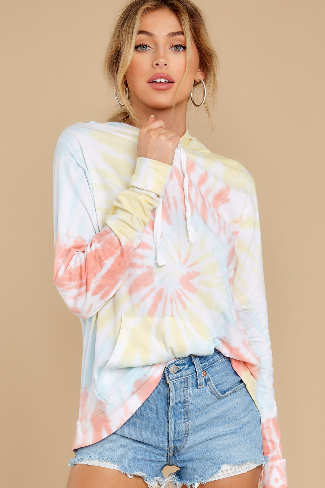 Retro Fantasy Daybreak Spiral Tie Dye Hoodie