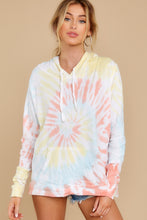 Load image into Gallery viewer, Retro Fantasy Daybreak Spiral Tie Dye Hoodie
