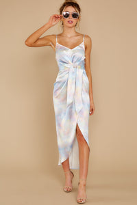 Feel The Groove Blue Multi Tie Dye Maxi Dress