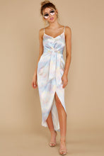 Load image into Gallery viewer, Feel The Groove Blue Multi Tie Dye Maxi Dress
