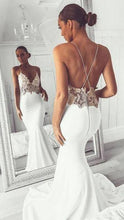 Load image into Gallery viewer, Deep V Mermaid Prom Dress Wedding Dresses
