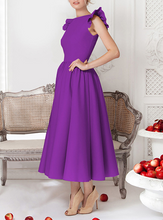 Load image into Gallery viewer, Casual Solid V-Neckline Midi X-line Dress
