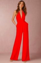 Load image into Gallery viewer, Women Jumpsuit Halter Casual Cotton-blend Sleeveless
