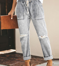 Load image into Gallery viewer, High Quality Denim Jeans Ripped Slim Jeans Women

