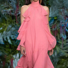 Load image into Gallery viewer, Elegant High Neck Hanging Sleek Sleeveless Dress
