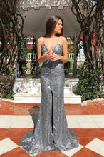 Load image into Gallery viewer, Deep V Neck Strap Long Dress
