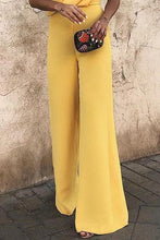 Load image into Gallery viewer, Casual  Loose Chiffon V Neck Straps Jumpsuit
