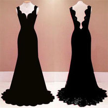 Load image into Gallery viewer, Lace Backless V-neck Sleeveless Evening Dress
