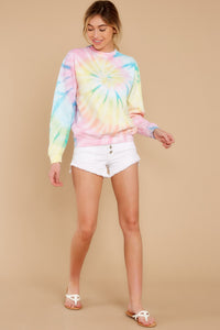Blur The Lines Dreamsicle Spiral Tie Dye Sweatshirt