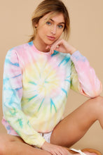 Load image into Gallery viewer, Blur The Lines Dreamsicle Spiral Tie Dye Sweatshirt
