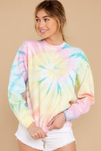 Load image into Gallery viewer, Blur The Lines Dreamsicle Spiral Tie Dye Sweatshirt
