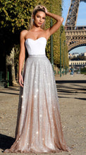 Load image into Gallery viewer, Strapless Sequin Wedding Dress
