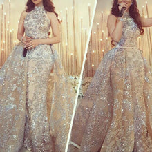 Load image into Gallery viewer, Round Neck Sleeveless Printing Evening Dress
