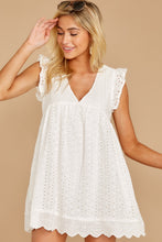 Load image into Gallery viewer, Keep A Secret White Romper Dress
