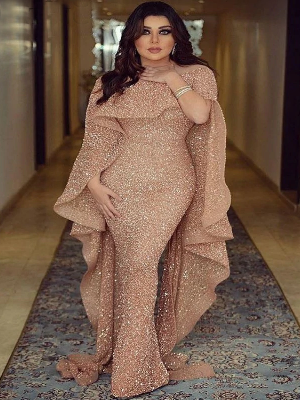 Mermaid  Sparkly Prom Dresses Unique Evening Dresses