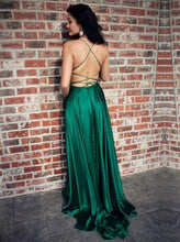 Load image into Gallery viewer, Chic Hunter Straps Long Prom Dress Evening Dresses
