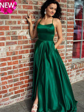 Load image into Gallery viewer, Chic Hunter Straps Long Prom Dress Evening Dresses
