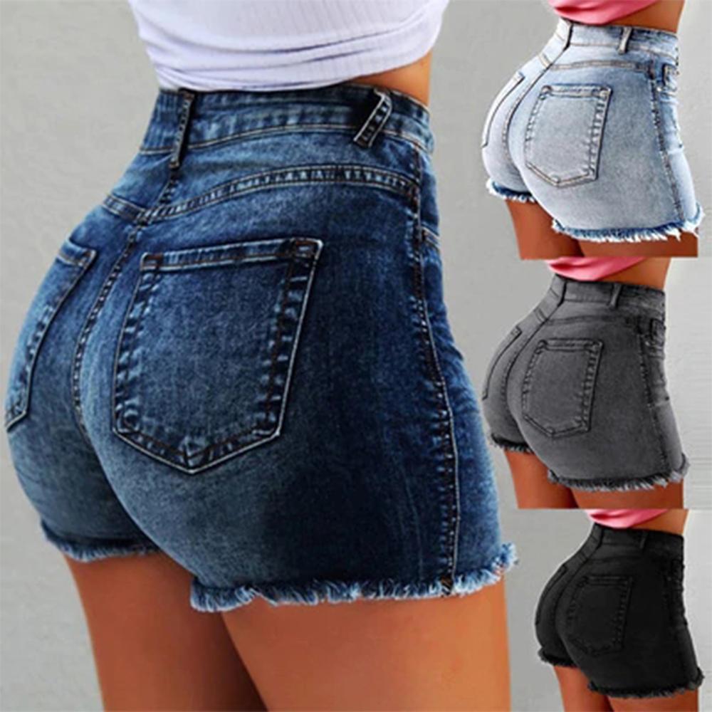 Fashion Women Summer High Waisted Denim Shorts Jeans Women
