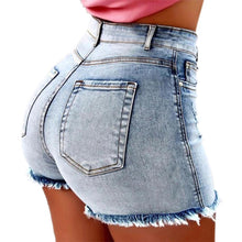 Load image into Gallery viewer, Fashion Women Summer High Waisted Denim Shorts Jeans Women
