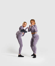 Load image into Gallery viewer, Camouflage Seamless Long Sleeve Crop Top
