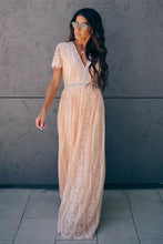 Load image into Gallery viewer, Fill Your Heart Pink Lace Maxi Dress
