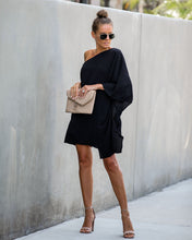 Load image into Gallery viewer, Side To Side One Shoulder Statement Dress - Black
