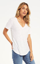 Load image into Gallery viewer, Airy Slub Short Sleeve V-Neck Tee

