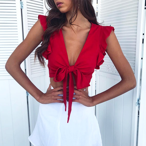 Front-tie Crop Top