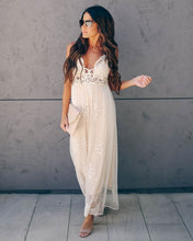 Load image into Gallery viewer, Exclusively Yours Lace Mixed Fabric Maxi Dress
