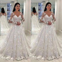 Load image into Gallery viewer, Long Sleeve Vintage Lace Wedding Dresses
