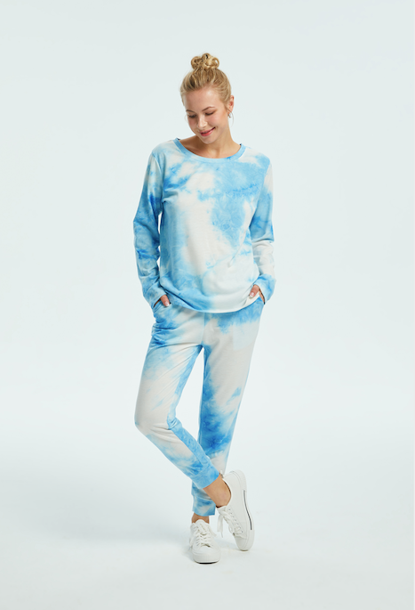 Pop The Sunroof Tie Dye Knit Top and Pants