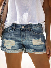 Load image into Gallery viewer, Women Casual Fashion Ripped Cotton Denim Shorts
