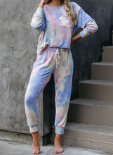 Load image into Gallery viewer, Tie Dye Long Sleeve Pajamas Set
