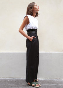 Eva Padded Shoulder Muscle T-Shirt in White