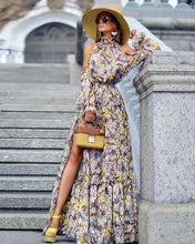 Load image into Gallery viewer, Fashion Off Shoulder Long Sleeve Evening Turtleneck Dresses

