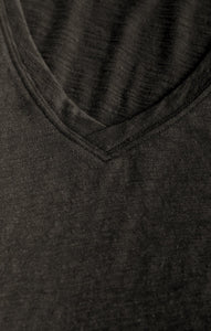 Airy Slub Short Sleeve V-Neck Tee