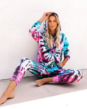 Load image into Gallery viewer, Surreal Cotton Blend Tie Dye Hoodie
